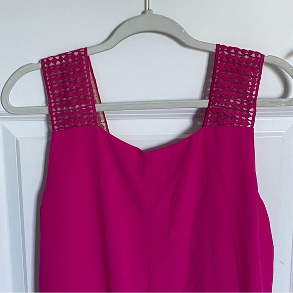 New! Adrianna Papell Sleeveless High-Low Dress in Bright Pink nwt 29578 - Picture 9 of 16
